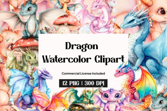 Download Dragon Watercolor Clipart - Dragon Collection