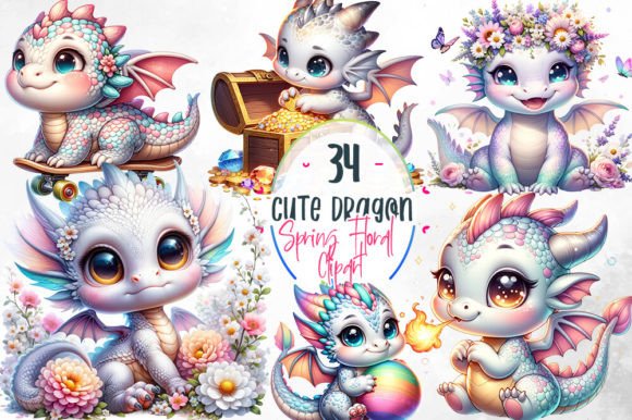 Download Cute Baby Dragon Sublimation Clipart - Dragon Collection