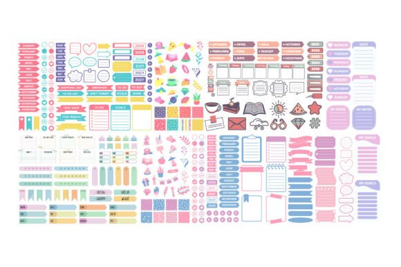 Download DIY Planner Stickers Printable Bundle - Printable Collection