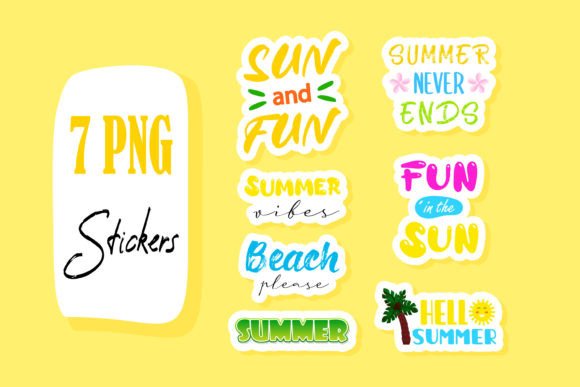 Download Summer Vacation Printable Sticker Bundle - Printable Collection