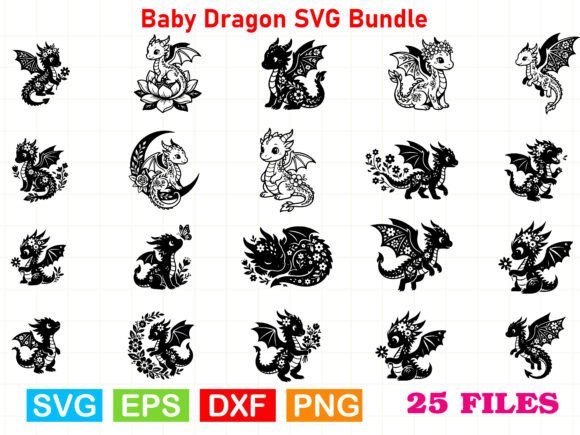Download Baby Dragon SVG Bundle - Premium Resources
