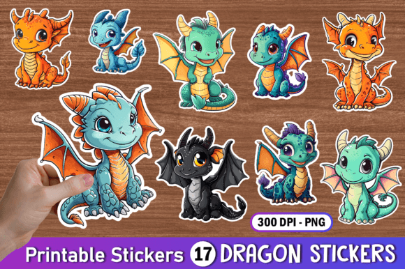 Download Cute Dragon Stickers Bundle Png - Dragon Collection