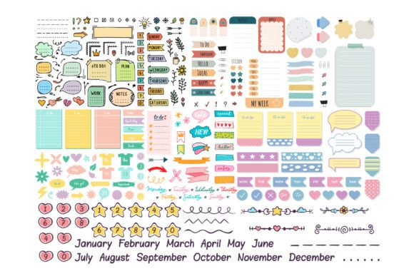 Download DIY Planner Stickers Printable Bundle - Printable Collection