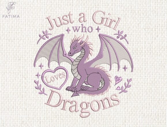 Download Loves Dragons Embroidery Design | - Dragon Collection