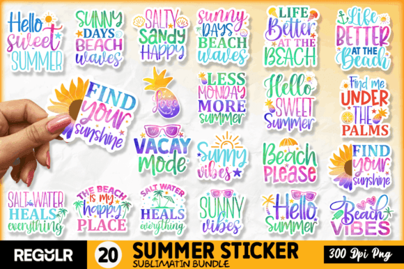 Download Summer Printable Png Stickers Bundle - Printable Collection