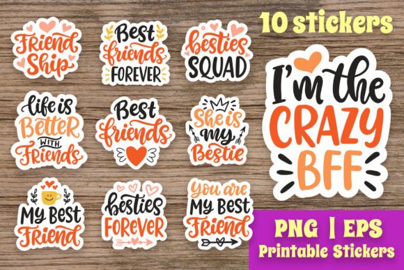Download Friendship 10 Printable Sticker Bundle - Printable Collection