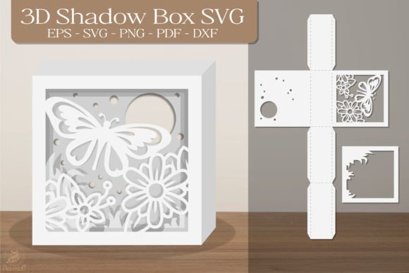 Download Butterfly 3D Shadow Box Printable SVG - Printable Collection