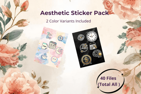Download Printable Sticker Bundle (40 Files) - Printable Collection