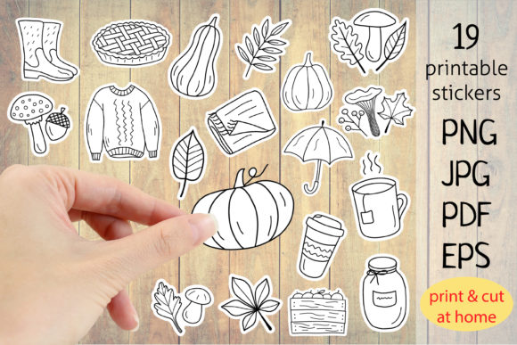 Download Fall Sticker Bundle| Printable Stickers - Printable Collection